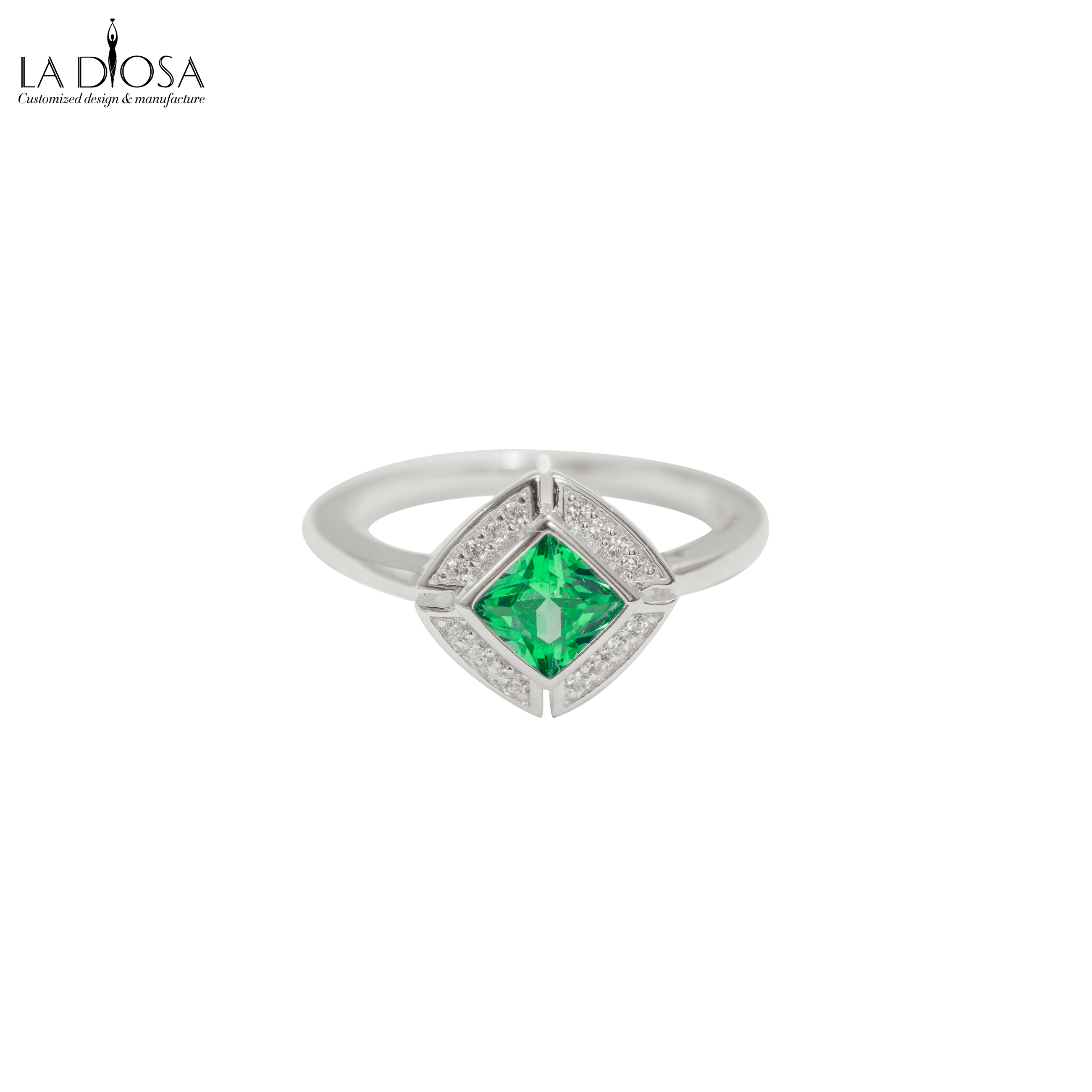 Square Emerald Ring - ladiosa